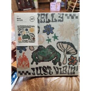 Gem Art Kit "Literally Just Vibin" Frog Mushrooms Hippy Psychedelic🍄